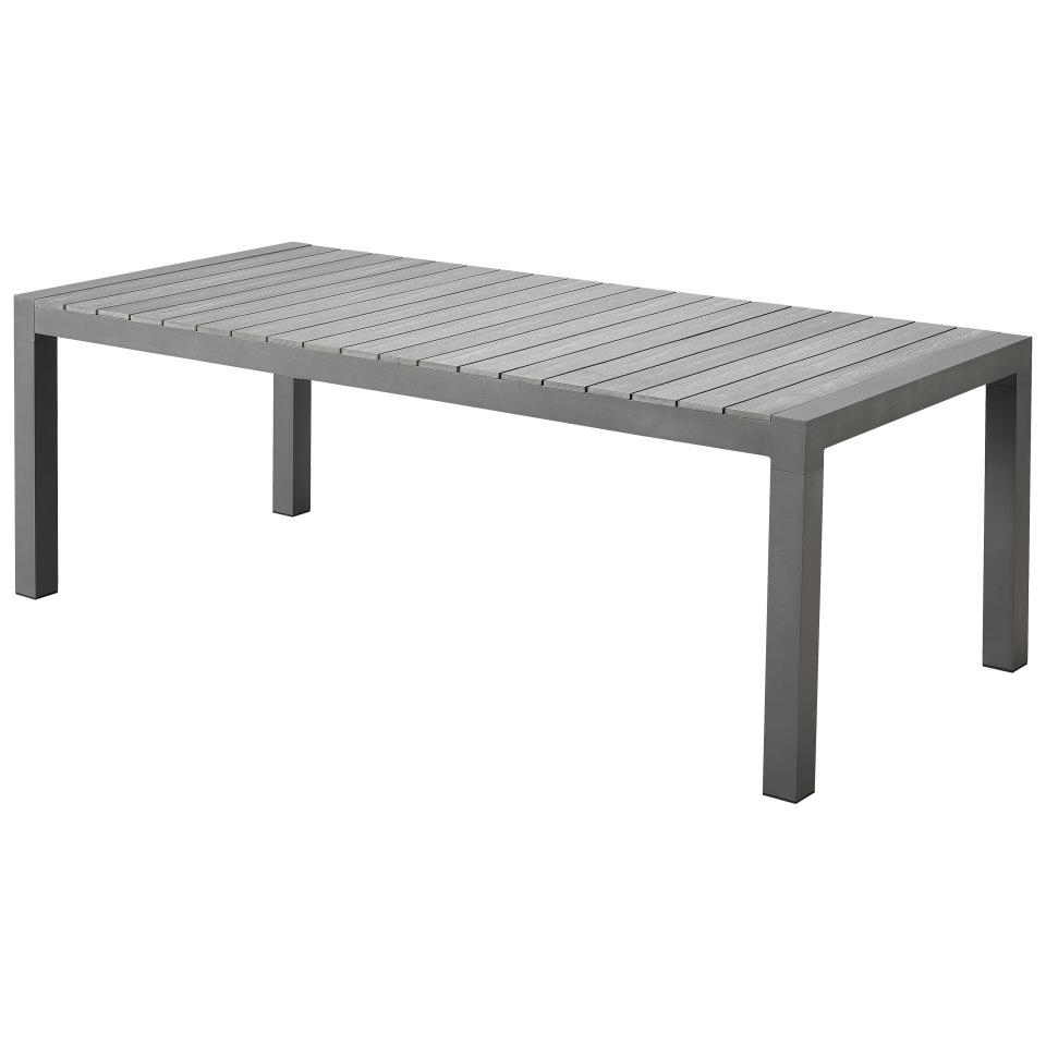 Table De Jardin Miami Xxl (205X95 Cm, Gris, Rallonge Intégrée) dedans Table De Jardin Grise