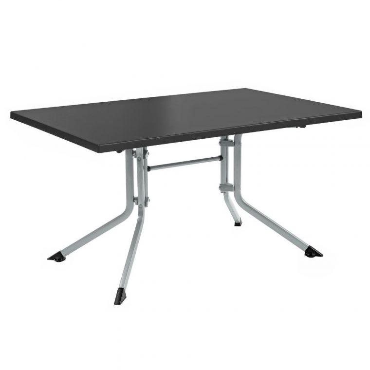 Table De Jardin Pliante Résine Kettler L160 L95 Cm Argent/anthracite avec Table De Jardin Kettler