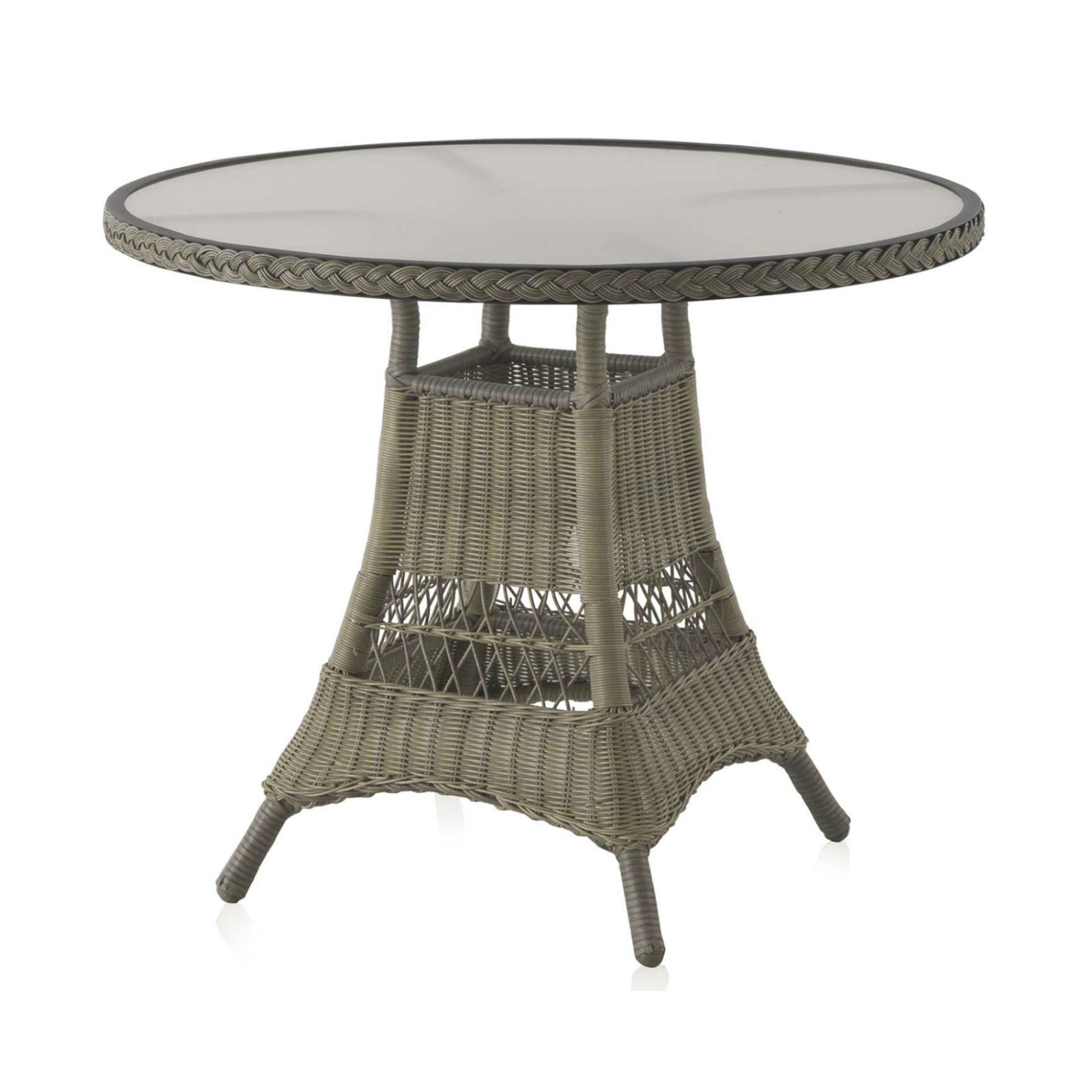 Table De Jardin Ronde 70 Cm En Aluminium Et Résine Tressée - Brin D'ouest dedans Petite Table Ronde De Jardin