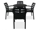 Table De Jardin Ronde En Plastique Fauteuils dedans Salon De Jardin En Pvc