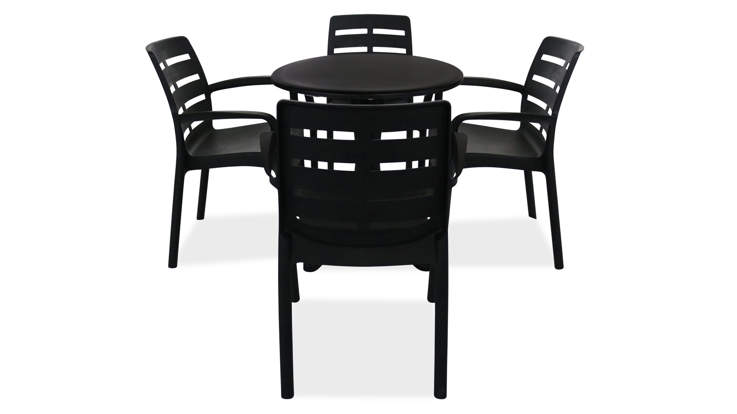 Table De Jardin Ronde En Plastique Fauteuils dedans Salon De Jardin En Pvc