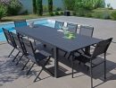 Table De Jardin Trieste Aluminium L200/280 L103 Cm Gris intérieur Table De Jardin Grise