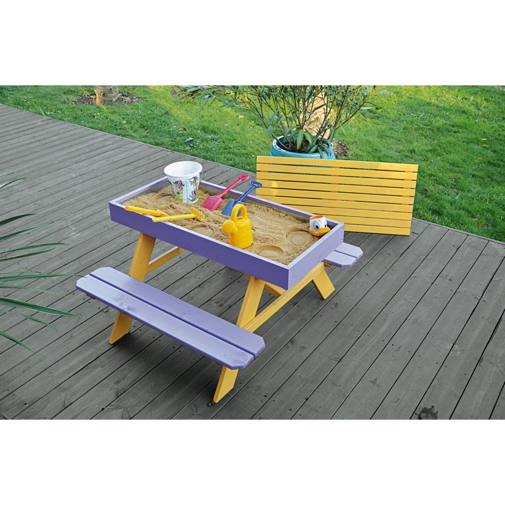 Table Enfant + Bac À Sable pour Mobilier De Jardin Enfant