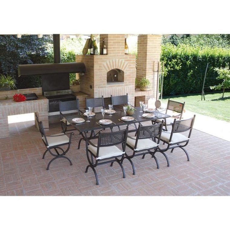 Table Fer Forge De Jardin concernant Table Et Chaises De Jardin En Fer