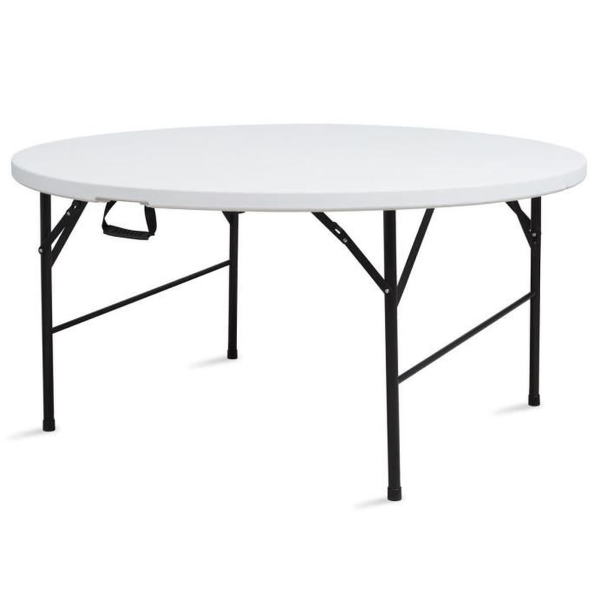 Table Pliante Ronde 150 Cm 8 Personnes - Achat / Vente Table ... pour Table Ronde Jardin Pas Cher