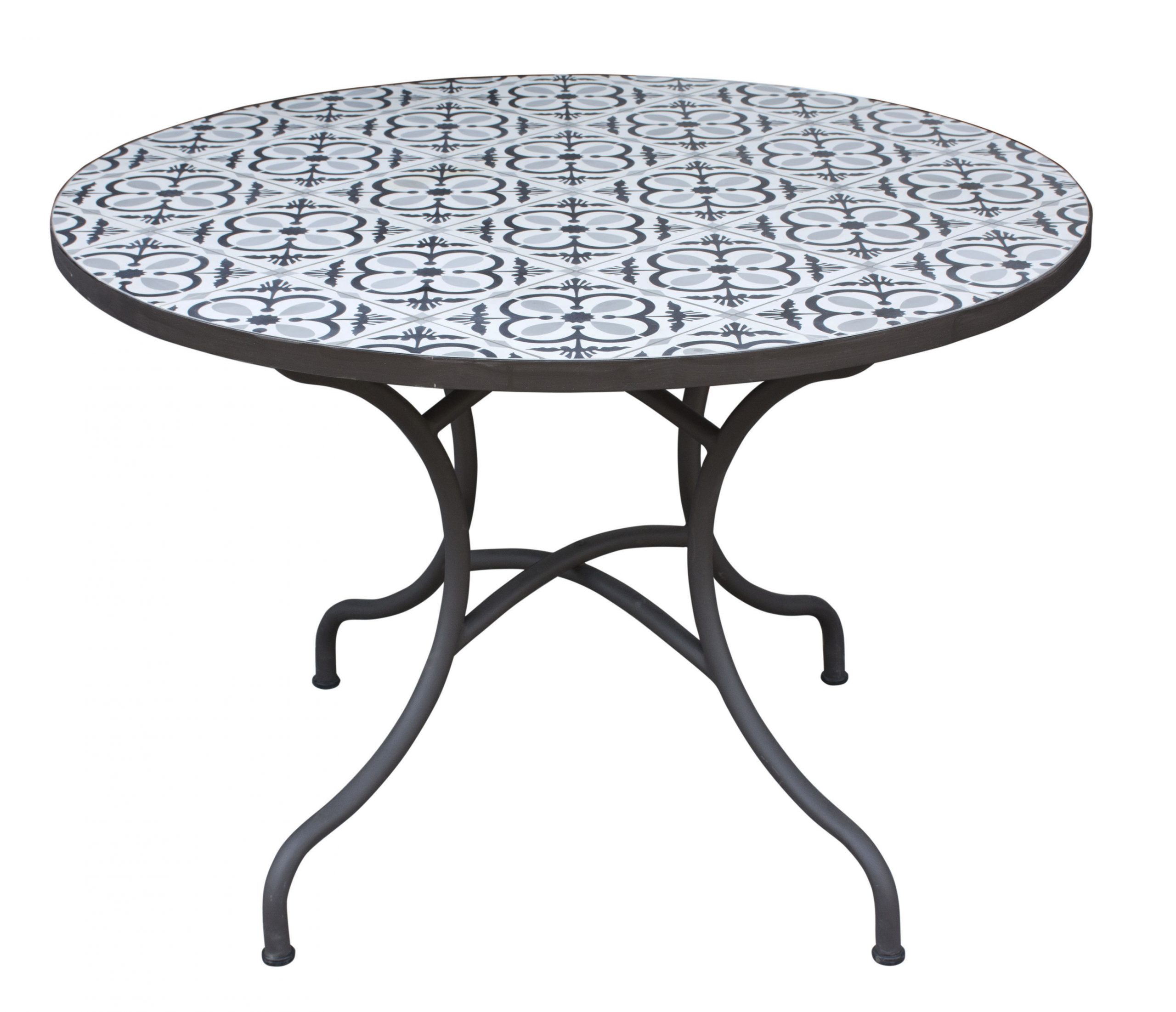 Table Ronde Céramique Lisboa - Ø.110 X H.75 Cm encequiconcerne Table De Jardin En Ceramique Ronde