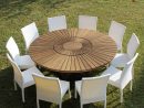 Table Ronde En Teck Real Table, Pour Le Jardin Et La Maison avec Tables De Jardin Rondes