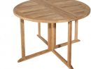 Table Ronde Pliante Papillon En Teck Massif Plus D's dedans Table De Jardin En Bois Pliante Pas Cher