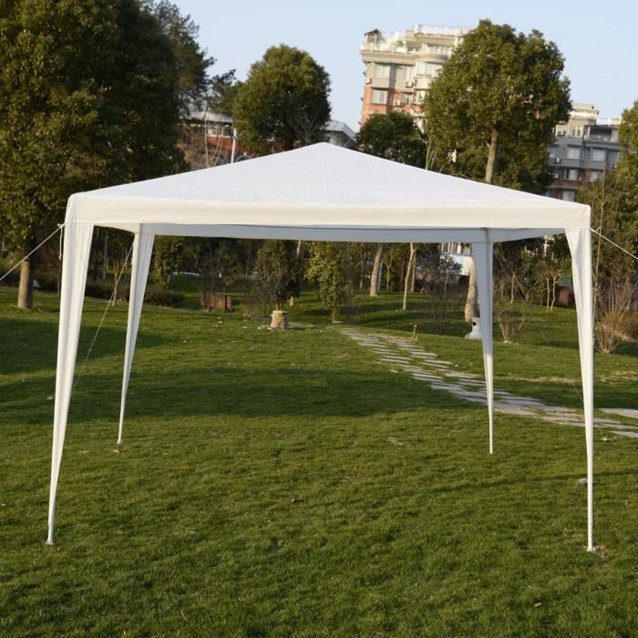 Tente Pavillon Chapiteau Tonnelle De Jardin 3X3M Pebarnum Parfait avec Tente De Jardin Pas Cher