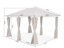 Tonnelle 3 X 4 M - Divio - Toile Écrue - Pergola Avec ... tout Tonnelle De Jardin Super U