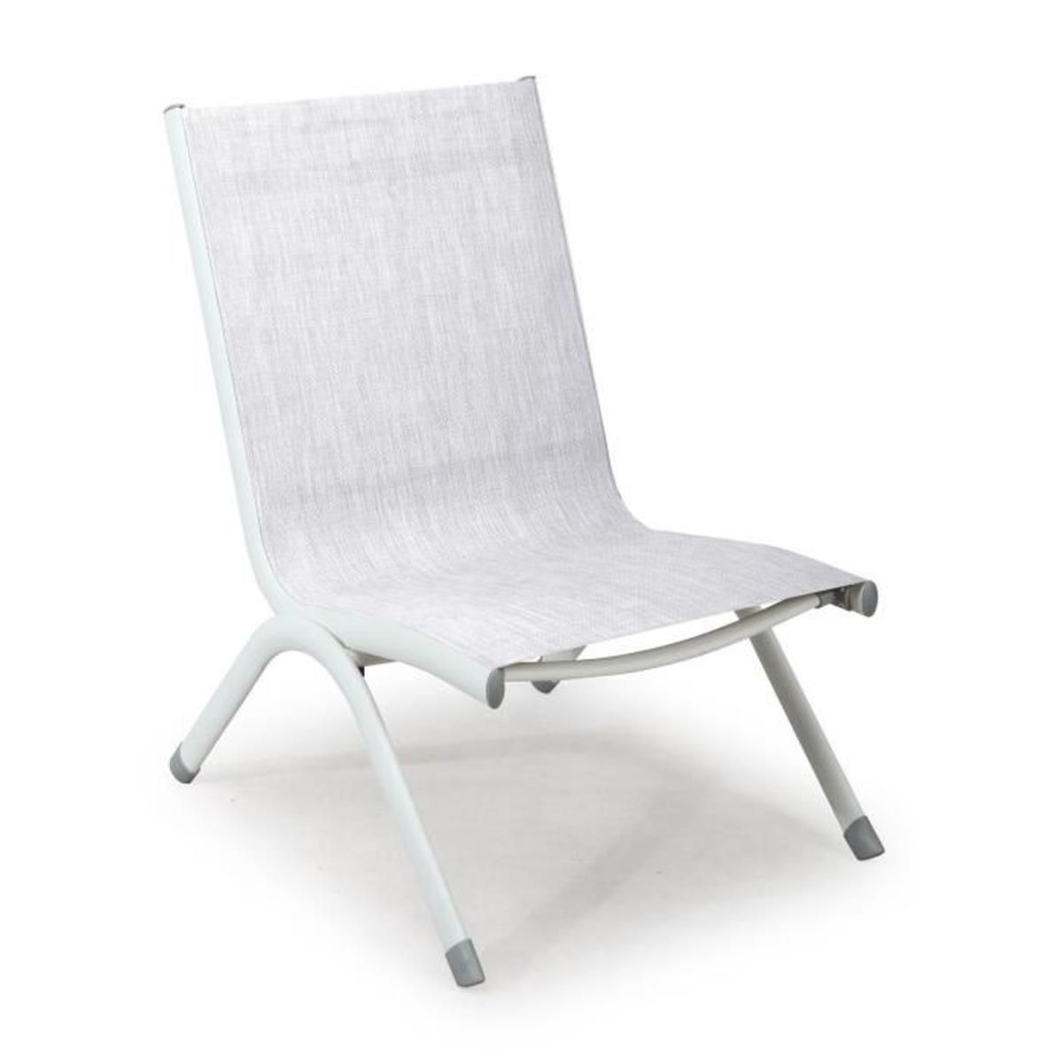 Toscane Chaise Basse De Jardin Taupe En Textilène - Achat ... dedans Chaise Basse Jardin