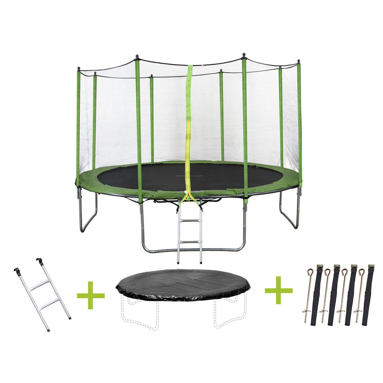 Trampoline &quot; Yoopi &quot; - Ø 3.65 M - Avec Filet + Échelle + ... encequiconcerne Trampoline Habitat Et Jardin