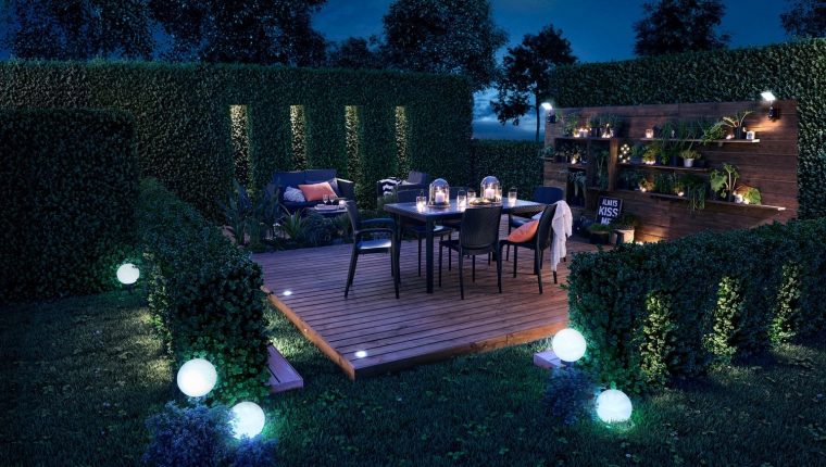 Un Jardin Bien Éclairé | Leroy Merlin intérieur Eclairage De Jardin Leroy Merlin
