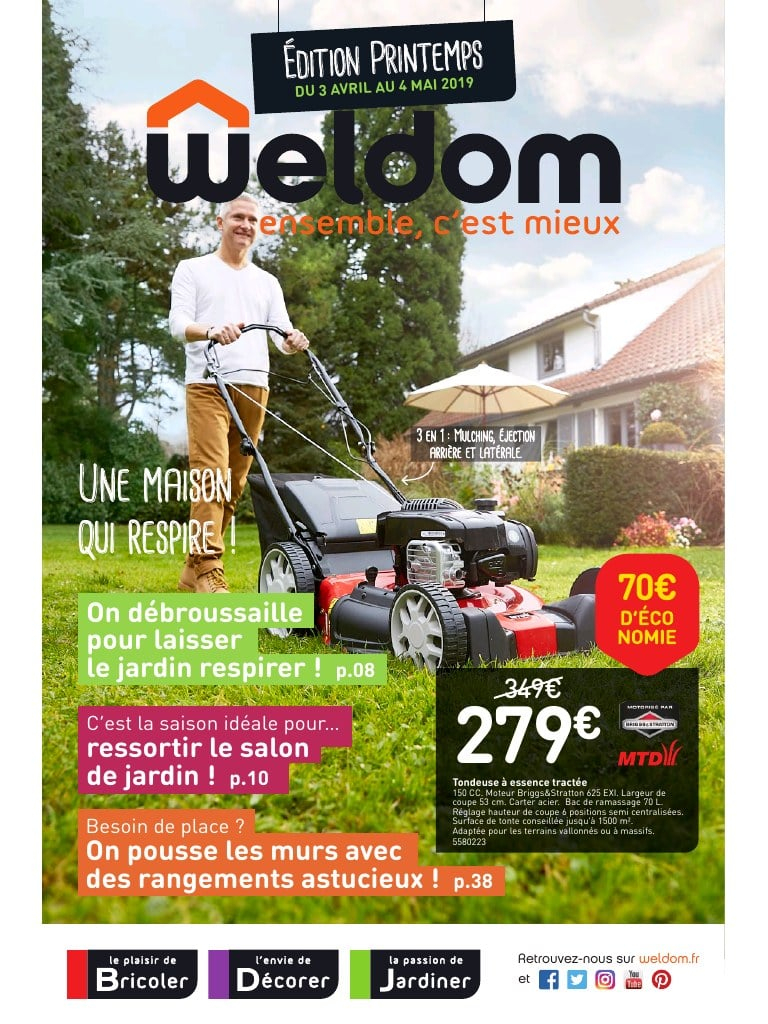 Weldom Linselles - Catalogue Printemps - 3 Avril Au 4 Mai ... serapportantà Salon De Jardin Weldom