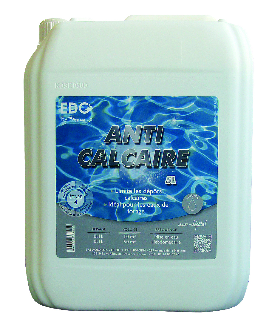 Anti-Calcaire - 5L Séquestrant Calcaire - Edg By Aqualux concernant Produit Anti Calcaire Piscine