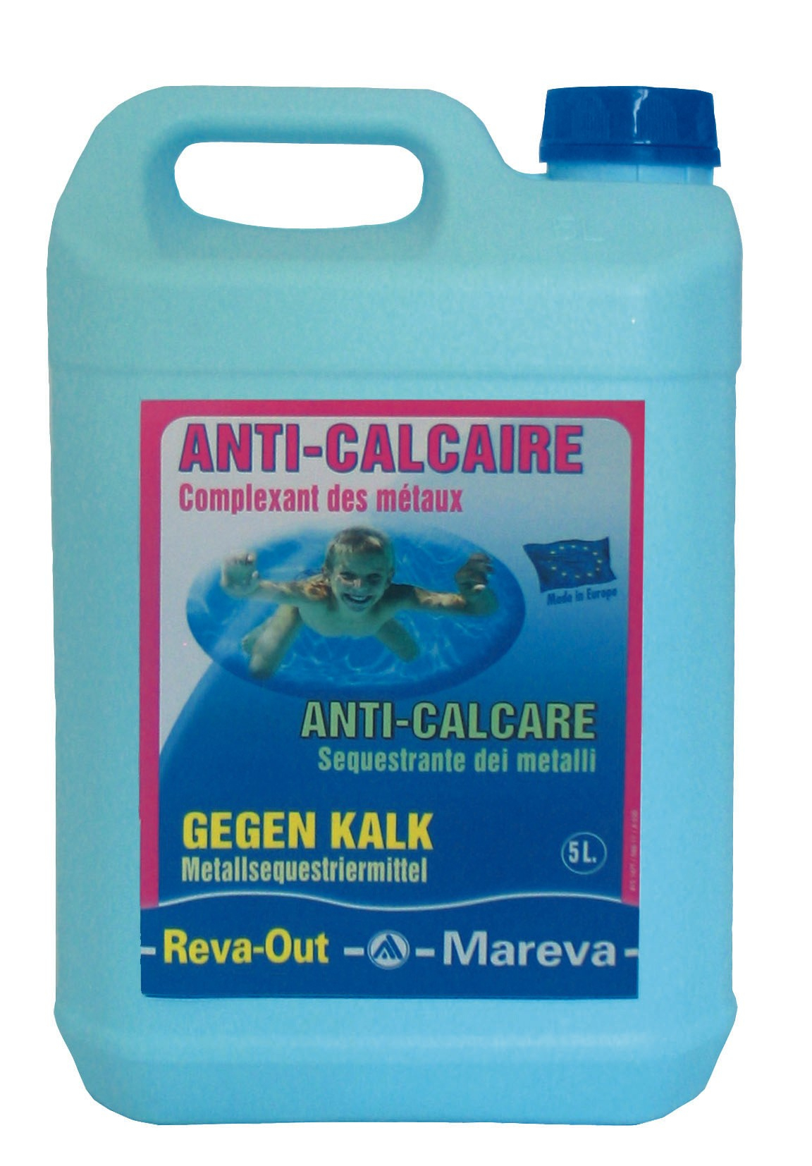 Anti Calcaire Reva-Out Liquide 5L pour Produit Anti Calcaire Piscine