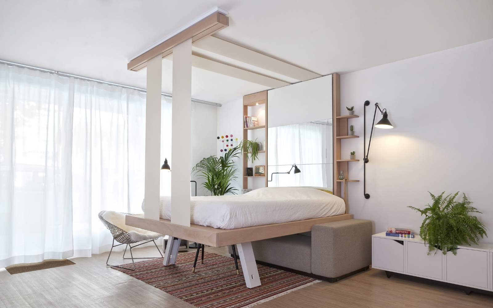 Lit Escamotable Bedup® : La Solution Pour Les Petits Espaces encequiconcerne Lit Escamotable Plafond Occasion