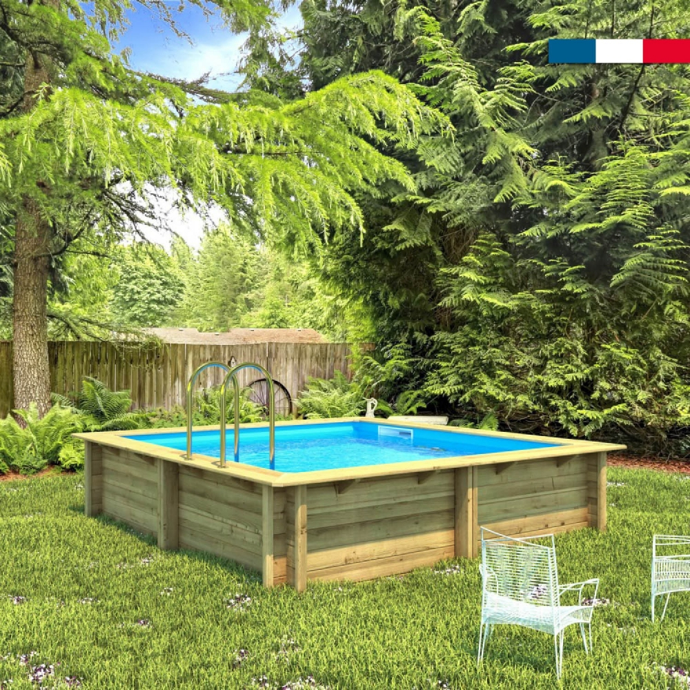 Piscine Bois Carrée Weva - 3 X 3 M serapportantà Piscine Bois Carre