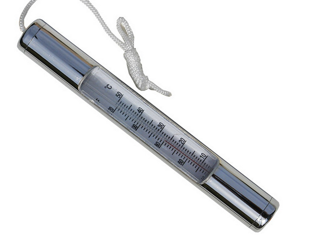 Thermomètre Piscine Luxe Chromé concernant Thermometre De Piscine