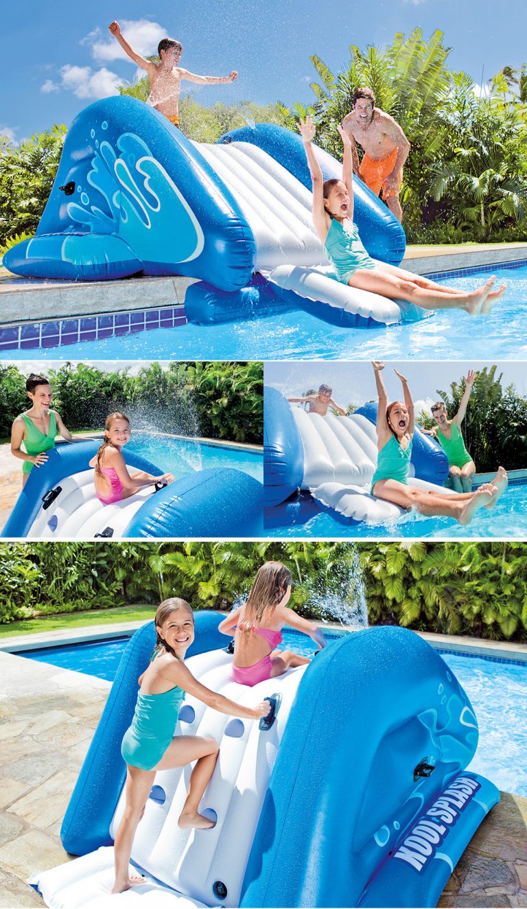 Toboggan Piscine Gonflable Idees Conception Jardin Idees Conception