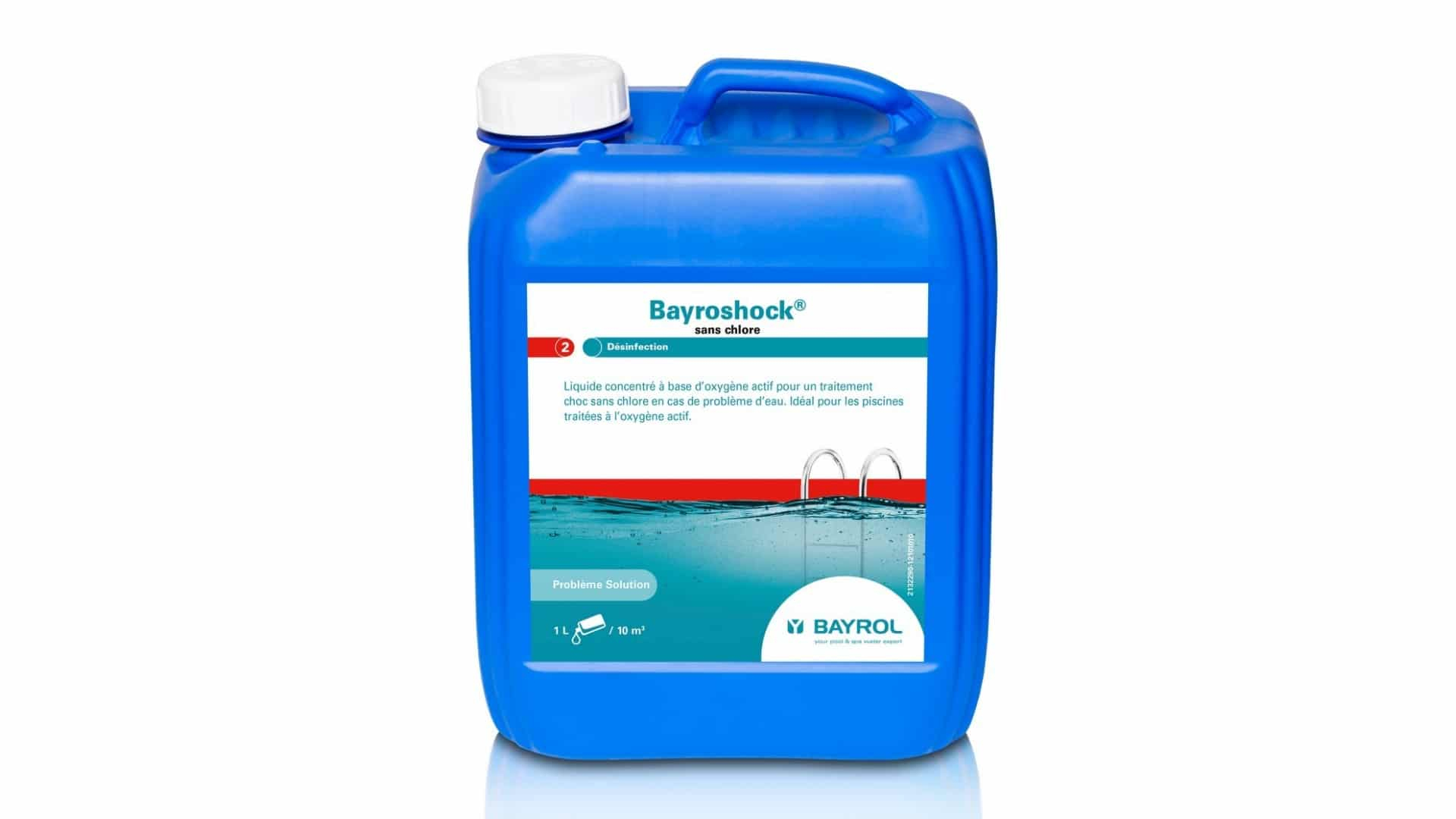 Bayroshock 5 L Désinfectant Choc Liquide À L'Oxygène Actif Bayrol intérieur Dosage Oxygene Actif Piscine