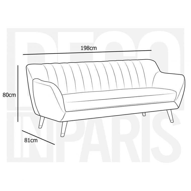 Canapé Scandinave 3 Places En Tissu Velours Gris Pandora dedans Canapé Profondeur 80 Cm Canapé Scandinave 3 Places En Tissu Velours Gris Pandora dedans Canapé Profondeur 80 Cm