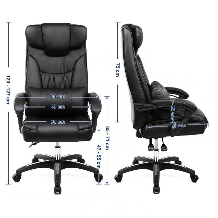 Fauteuil De Bureau Bony, Grand Rembourrage, Inclinable Jusqu'À 135º, Cuir, Noir concernant Fauteuil De Bureau Bony Fauteuil De Bureau Bony, Grand Rembourrage, Inclinable Jusqu'À 135º, Cuir, Noir concernant Fauteuil De Bureau Bony