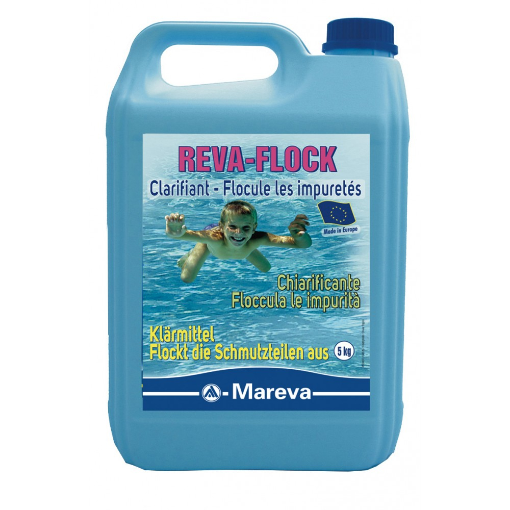 Floculent Liquide Reva-Flock 5L De Mareva : Clarifiant Liquide avec Floculant Piscine Hors Sol