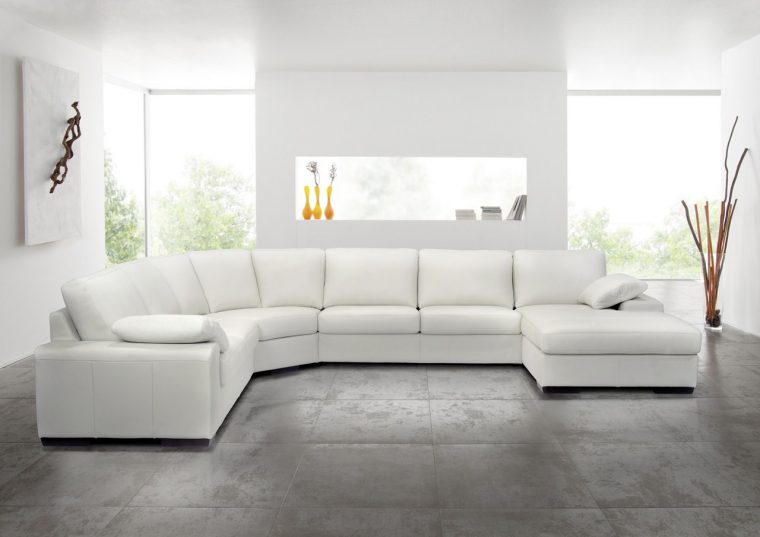 Grand Canapé D'Angle En Cuir Hoover Panoramique encequiconcerne Grand Canapé D'Angle 10 Places