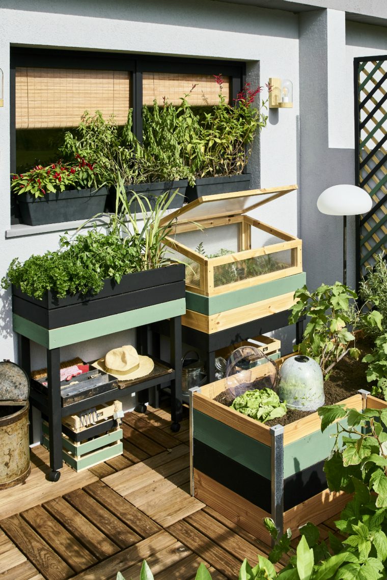 Le Carré Potager, Star Des Balcons | Carré Potager, Jardin D ... avec Aménager Sa Terrasse D'Appartement En Potager