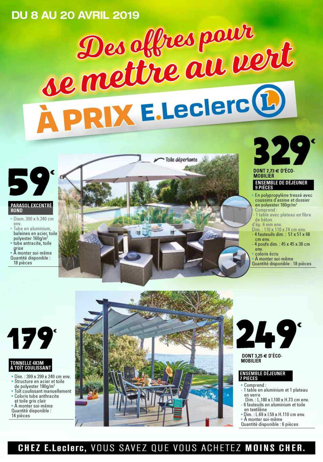 Leclerc Local : Le Nouveau Catalogue Du 08 Au 20 Avril 2019 ... pour Tonnelle Leclerc