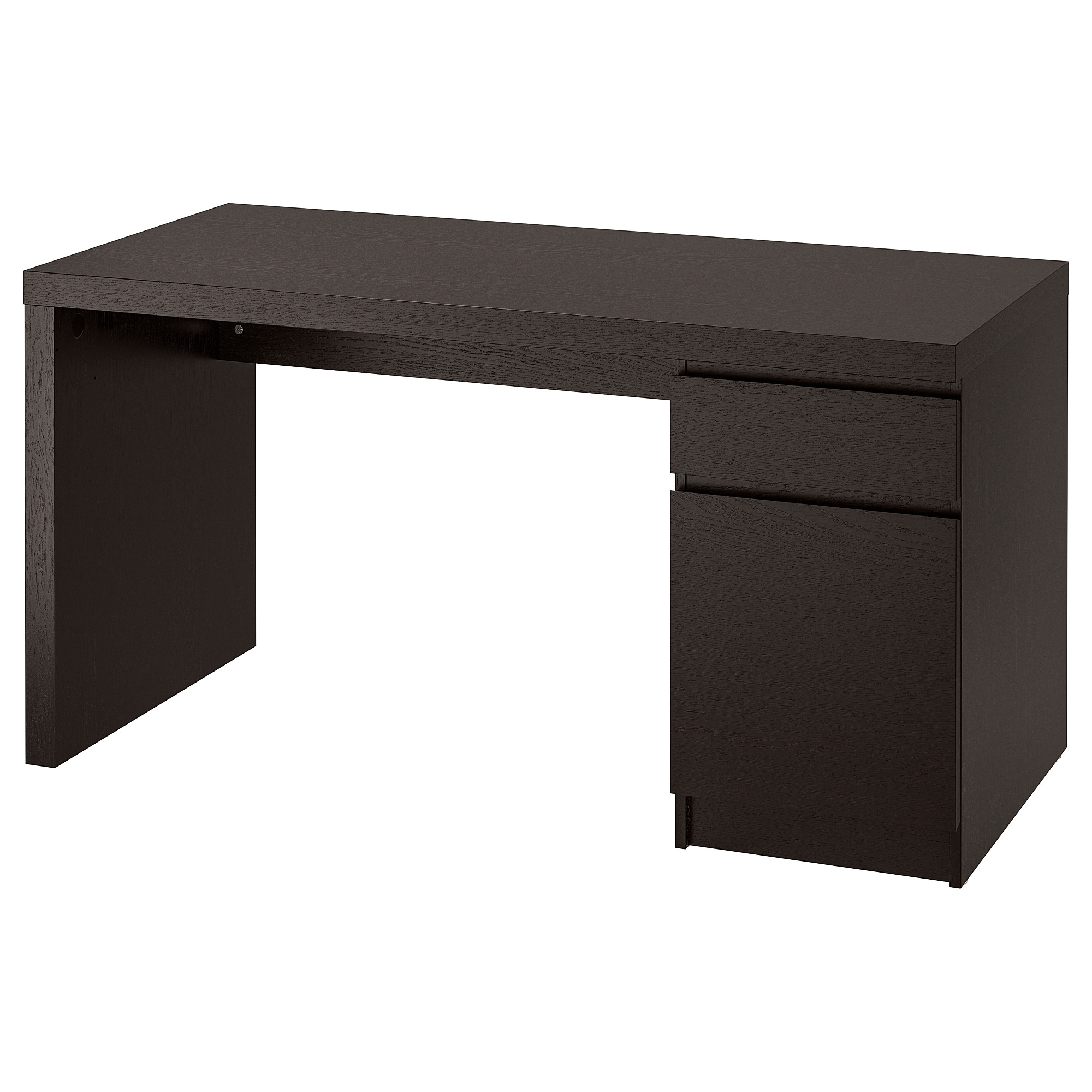 Malm Bureau - Brun Noir 140X65 Cm concernant Ikea Maroc Bureau