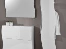 Meuble D'Entrée + Miroir Blanc Laqué Design Swell intérieur Meuble D'Entrée Design Italien