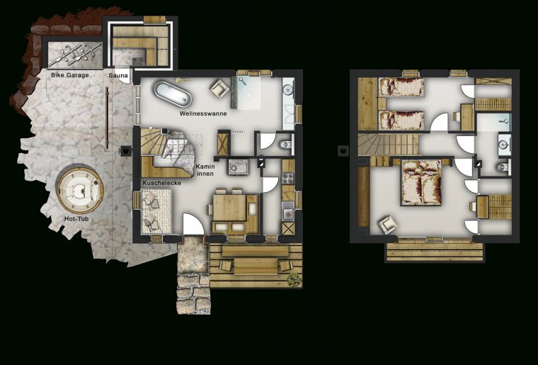 Österreichs Schönste Berg Chalets Mit Sauna &amp; Hot Pot ... tout Plan Chalet 18 20