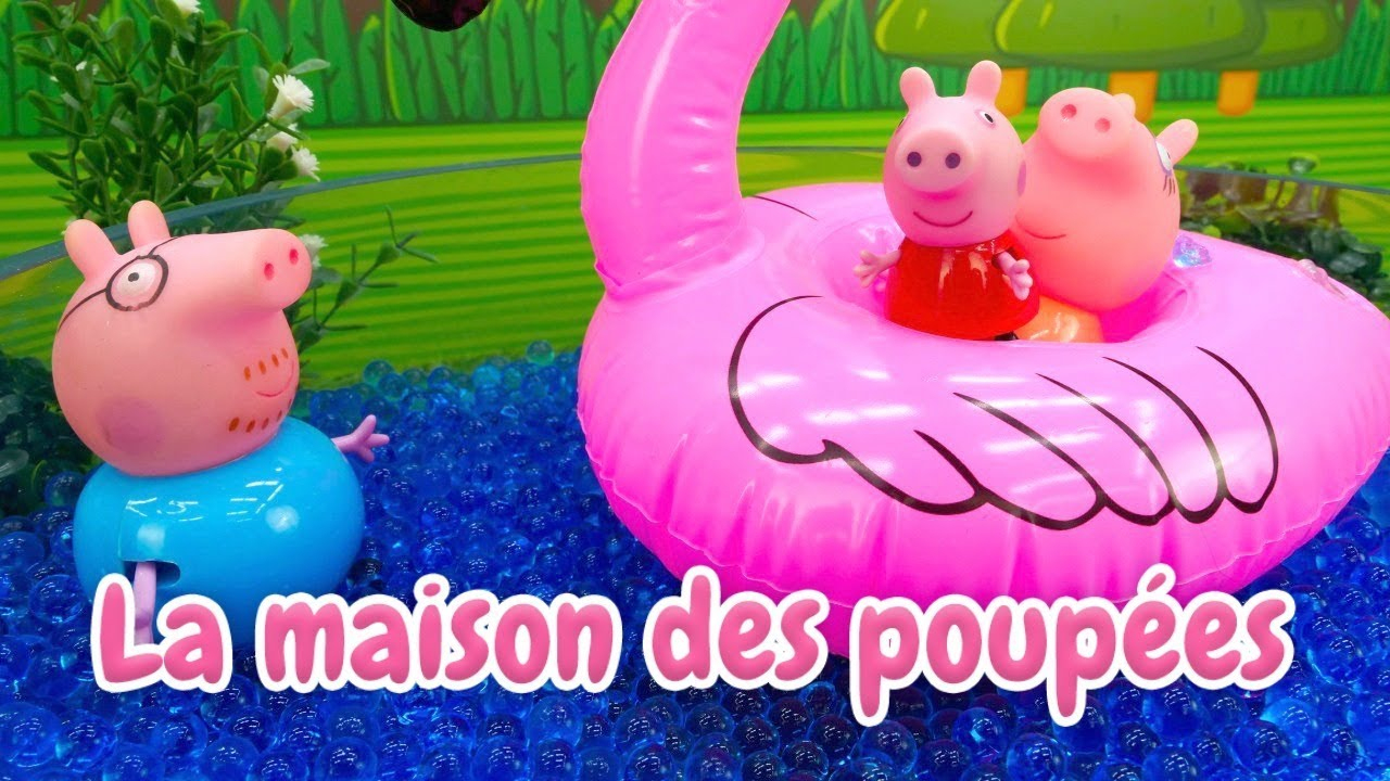Piscine De Peppa Pig - Vidéo En Français Pour Enfants: Un Toboggan pour Jeux De Peppa Pig A La Piscine