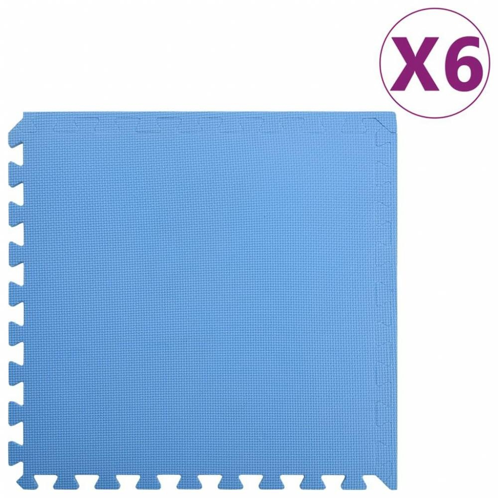 Tapis De Sol 6 Pcs 2,16 M2 Eva Mousse Bleu à Tapis De Sol Piscine Gifi