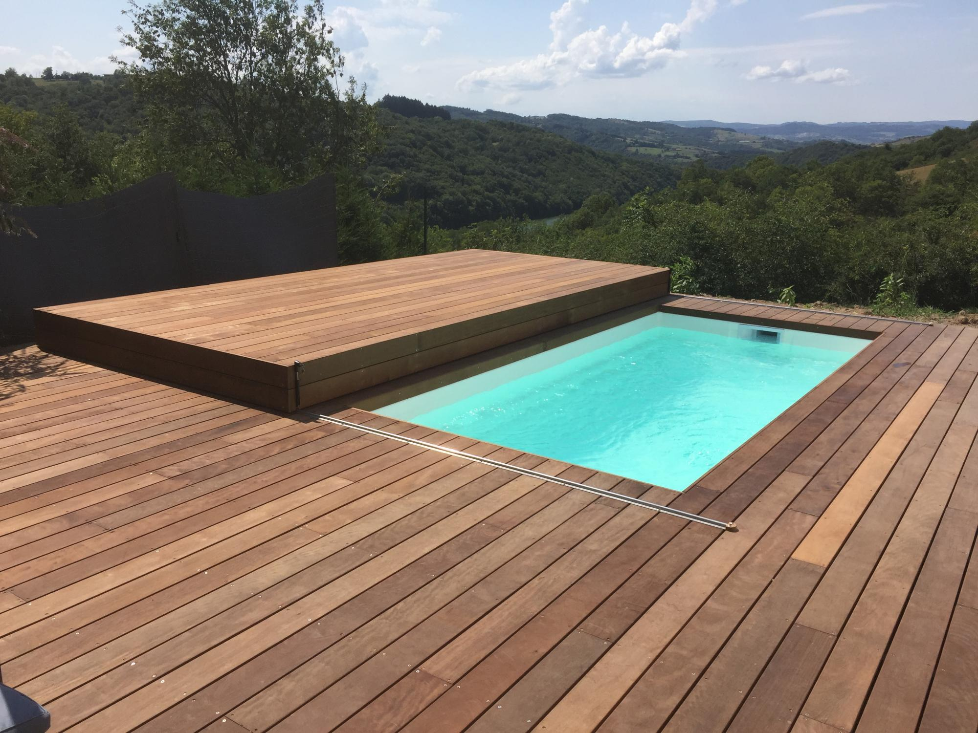 Terrasse Coulissante / Apc Loire 42 intérieur Abri Piscine Bois Coulissant