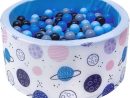 Welox Piscine 200 Balles Ø 90 Cm Pour Bébé Bleu Avec Planètes serapportantà Gifi Piscine Bebe