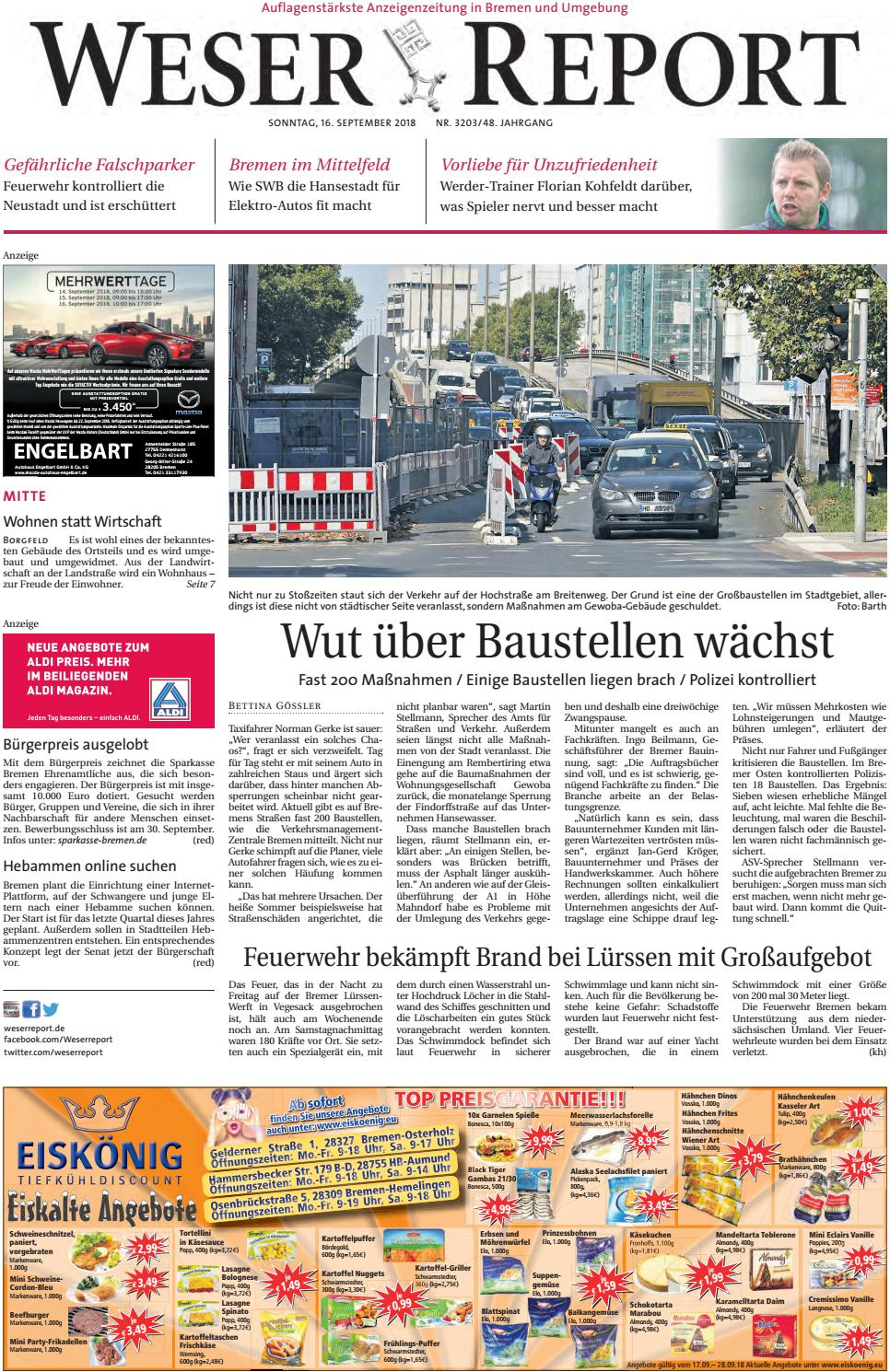 Weser Report - Mitte Vom 16.09.2018 By Kps ... à Lame.comde Cumaru