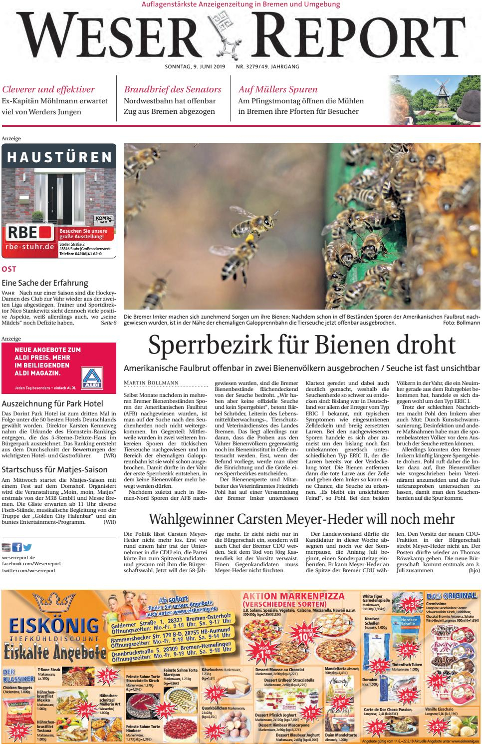 Weser Report - Ost Vom 09.06.2019 By Kps Verlagsgesellschaft ... tout Lame.comde Cumaru