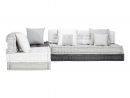 6 Seater Cotton Modular Corner Day Bed In Grey And White ... dedans Canape Au Sol