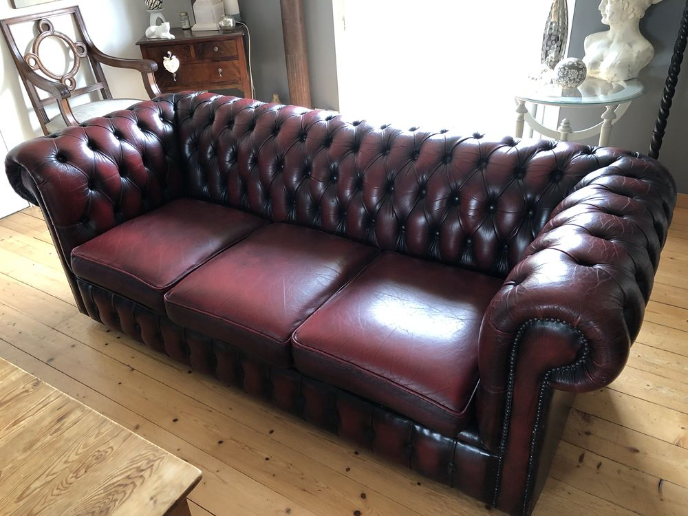 Canapés Chesterfield Occasion , Annonces Achat Et Vente De ... destiné Chesterfield Cuir Occasion