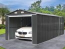 Garage Métal 3X4,95M, Avec Porte Électrique À Télécommande ... serapportantà Abri Camping Car Brico Depot