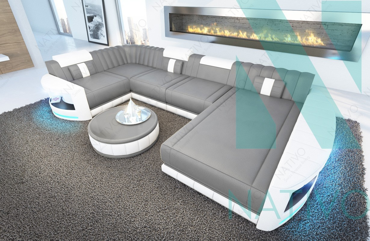 Nativo Mobilier Design - Canapé Atlantis Xl Ac Éclairage Led intérieur Canapé Atlantis But