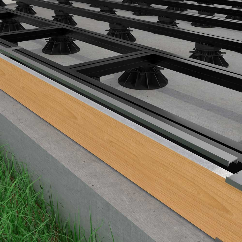 Plinthe Aluminium Pour Terrasse Céramique - Deck-Linea destiné Plinthe Terrasse Extérieur