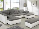 Sofa, Couch Ferun 365X200/185Cm Mit Hocker, Hellgrau Weiß ... intérieur Sofa Mit Hocker Quinn