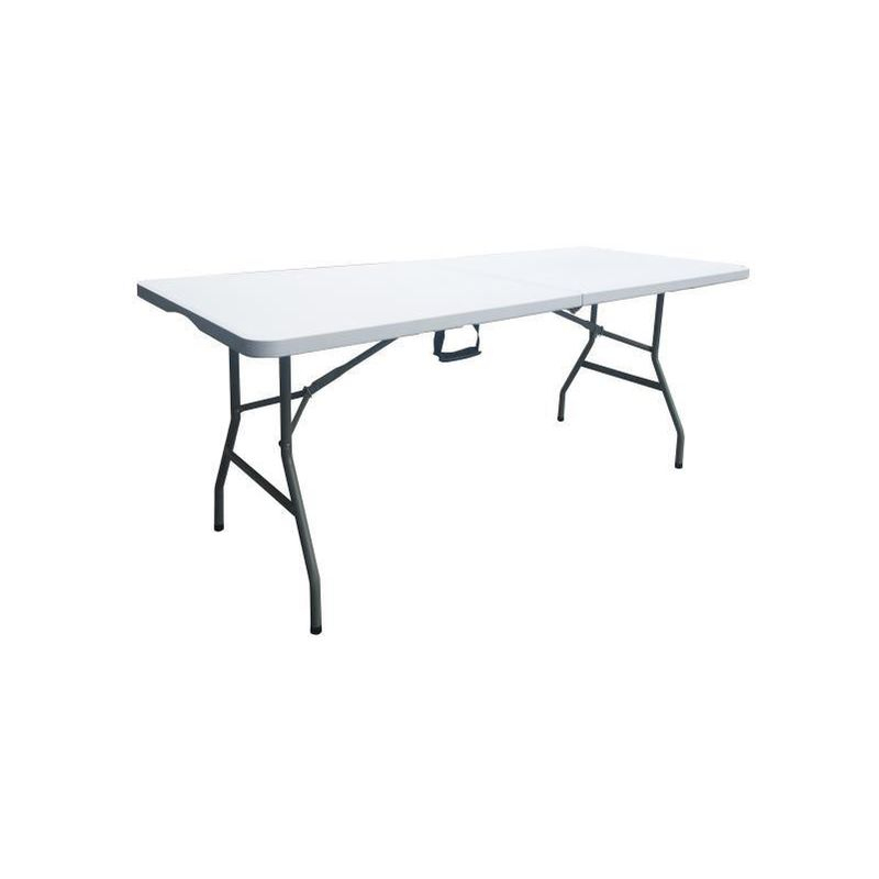 Table Pliante - 180 Cm - 8 Personnes - Plastique - 699224 dedans Table Pliante 180 Cm Leclerc