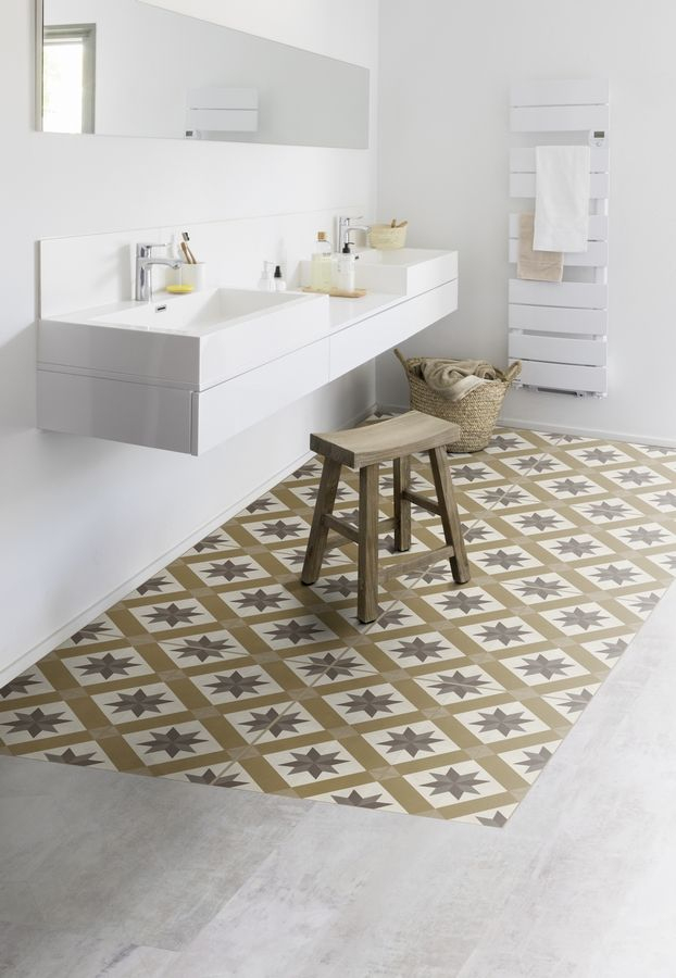 Gerflor Senso Premium Easy "1033 Cordoba Champagne ... encequiconcerne Dalle Pvc Clipsable Carreau De Ciment