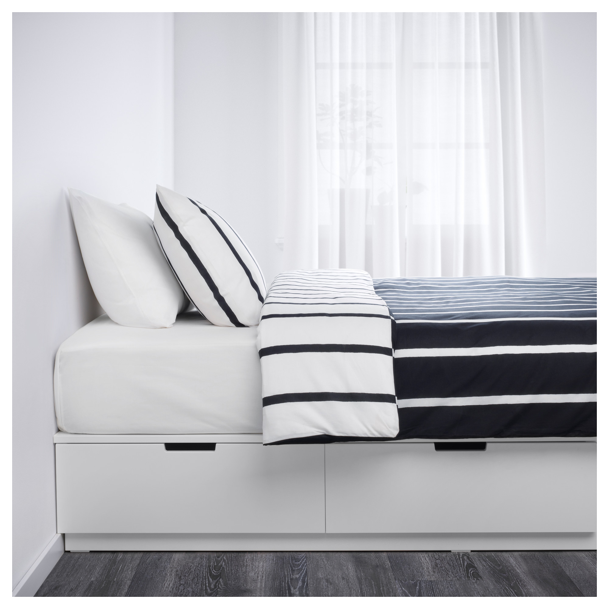 Nordli Bed Frame With Storage, White | Ikea Indonesia avec Lit Futon Ikea
