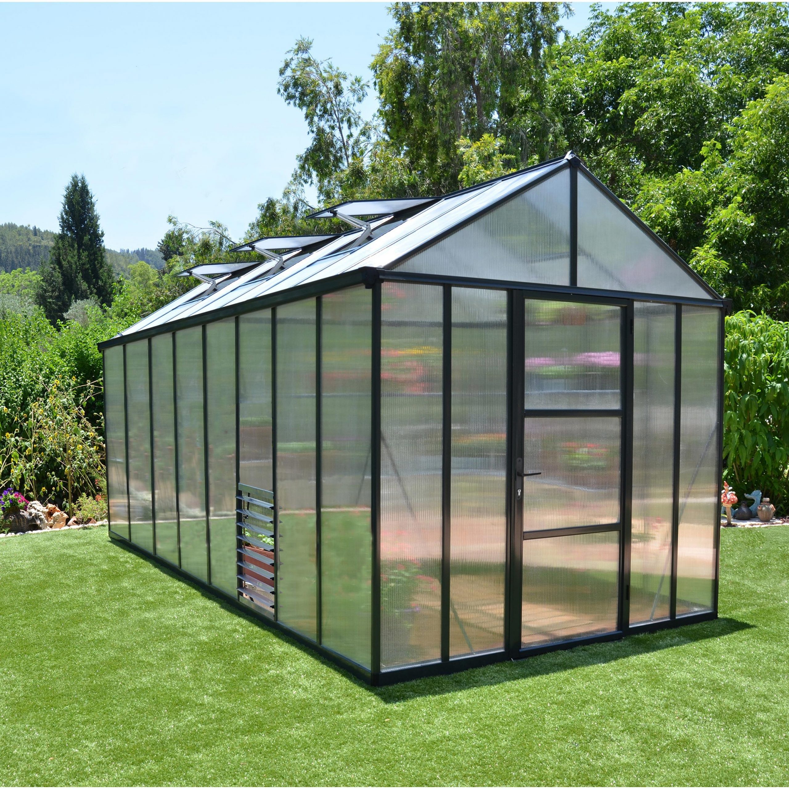 Serre De Jardin Glory 11.4 M², Aluminium Et Polycarbonate ... concernant Serre De Jardin Polycarbonate